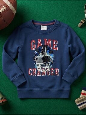 Carter’s Flip Sequin Football Sweatshirt Size 5